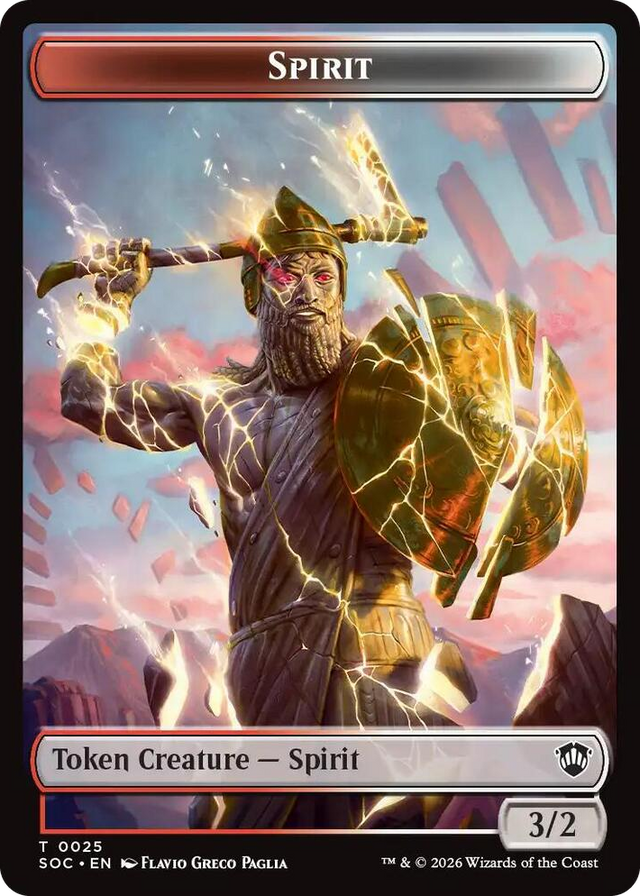 0025 Spirit (0025) // Copy Double-Sided Token T Commander: Secrets of Strixhaven