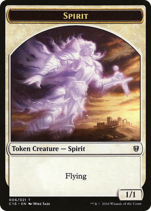 0006 Spirit (006) // Bird (002) Double-Sided Token T Commander 2016