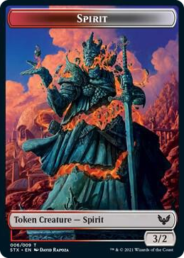 0006 Spirit (6) // Pest (5) Double-sided Token T Strixhaven: School of Mages