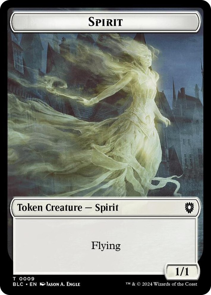 0009 Spirit // Faerie Double-Sided Token T Commander: Bloomburrow
