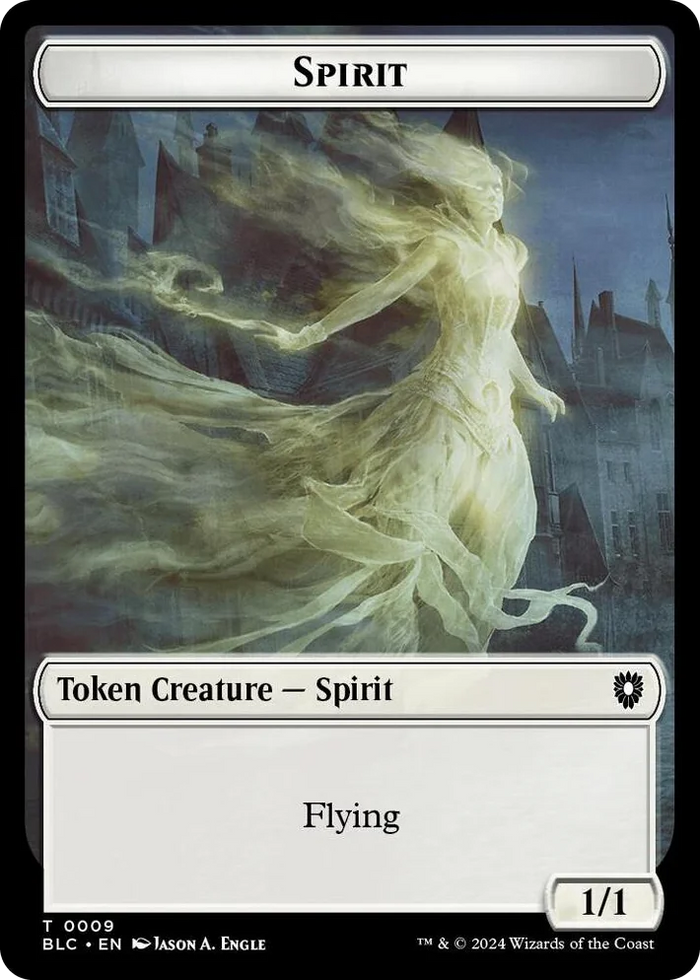 0009 Spirit // Faerie Double-Sided Token T Commander: Bloomburrow