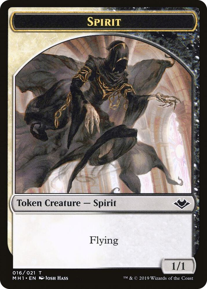 0016 Spirit // Golem Double-Sided Token T Modern Horizons