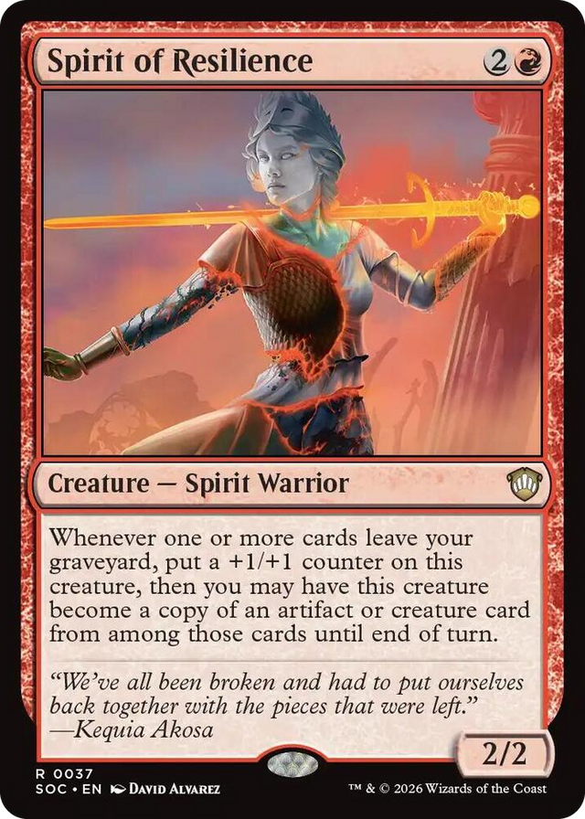 0037 Spirit of Resilience R Commander: Secrets of Strixhaven