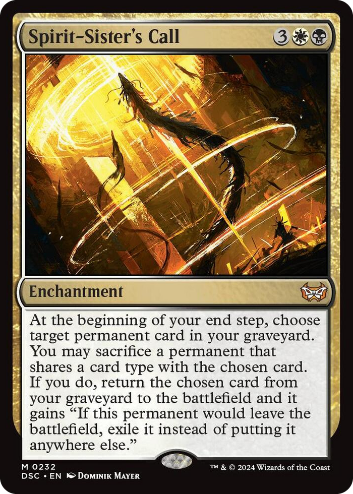 Spirit-Sister's Call #232 M - Commander: Duskmourn: House of Horror Pokemon card