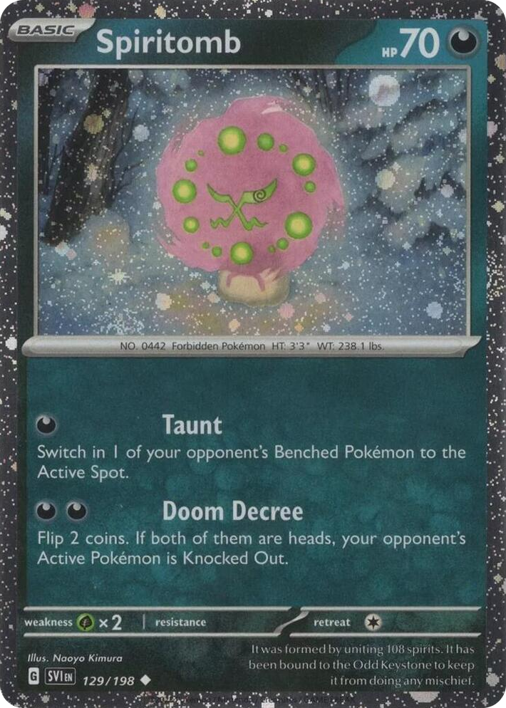 0129 Spiritomb - 129/198 (Cosmos Holo) Uncommon Miscellaneous Cards & Products