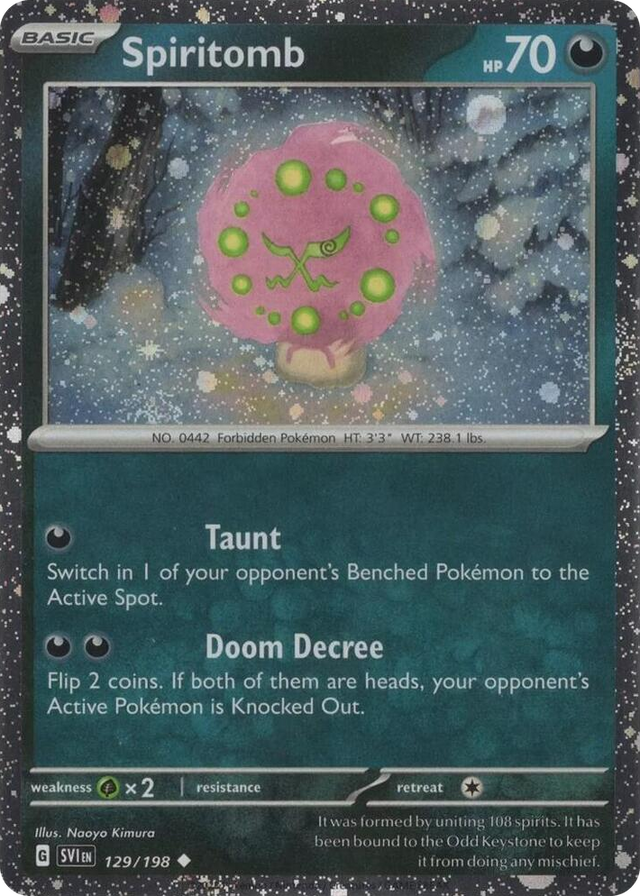 0129 Spiritomb - 129/198 (Cosmos Holo) Uncommon Miscellaneous Cards & Products