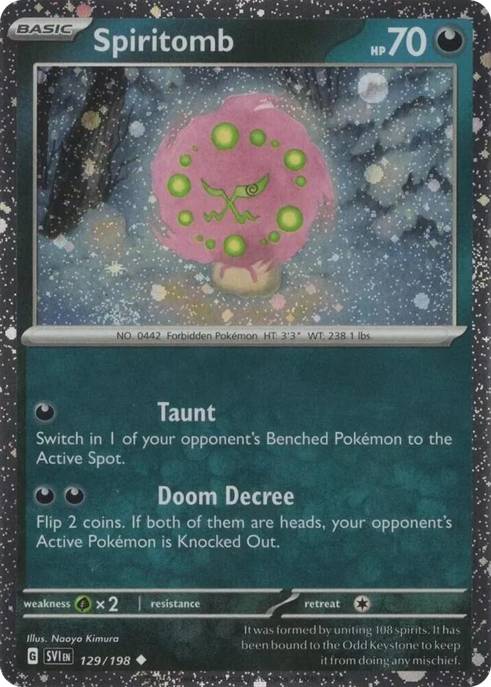 0129 Spiritomb - 129/198 (Cosmos Holo) Uncommon Miscellaneous Cards & Products