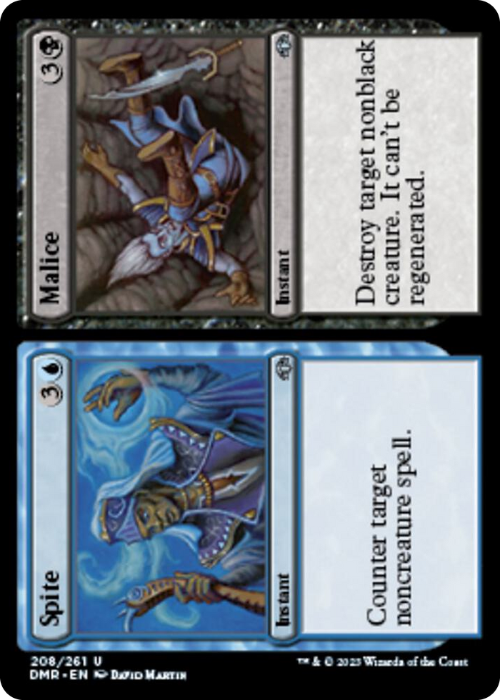 Spite // Malice #208 U - Dominaria Remastered Pokemon card