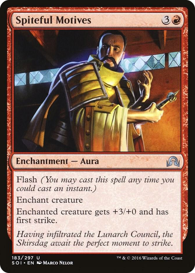 Spiteful Motives #183 U - Shadows over Innistrad Pokemon card