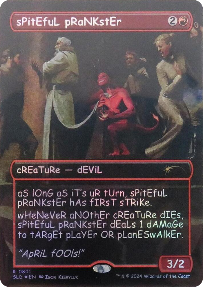 sPitEfuL pRaNKstEr (Rainbow Foil) #801 R - Secret Lair Drop Series Pokemon card