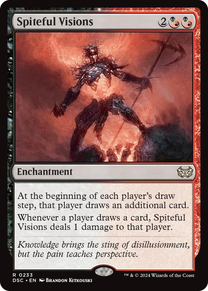 0233 Spiteful Visions R Commander: Duskmourn: House of Horror