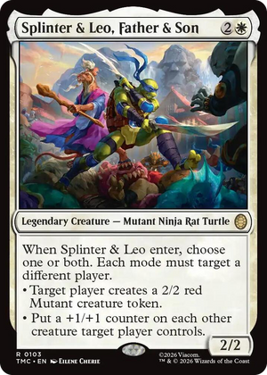 0103 Splinter & Leo, Father & Son R Commander: Teenage Mutant Ninja Turtles