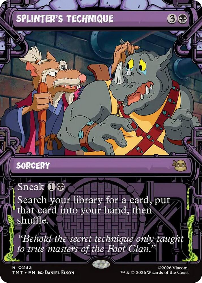 Splinter's Technique (Showcase) #233 R - Teenage Mutant Ninja Turtles Pokemon card