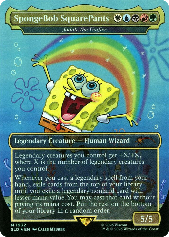 SpongeBob SquarePants - Jodah, the Unifier (Rainbow Foil) #1932 M - Secret Lair Drop Series Pokemon card