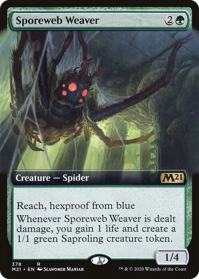 0378 Sporeweb Weaver (Extended Art) R Core Set 2021