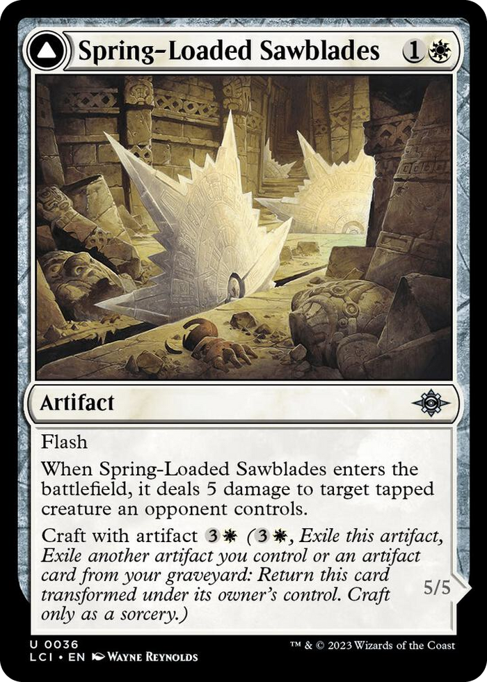Spring-Loaded Sawblades #36 U - The Lost Caverns of Ixalan Pokemon card