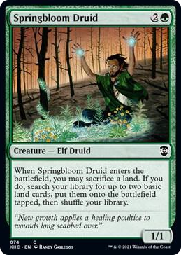 0074 Springbloom Druid C Commander: Kaldheim