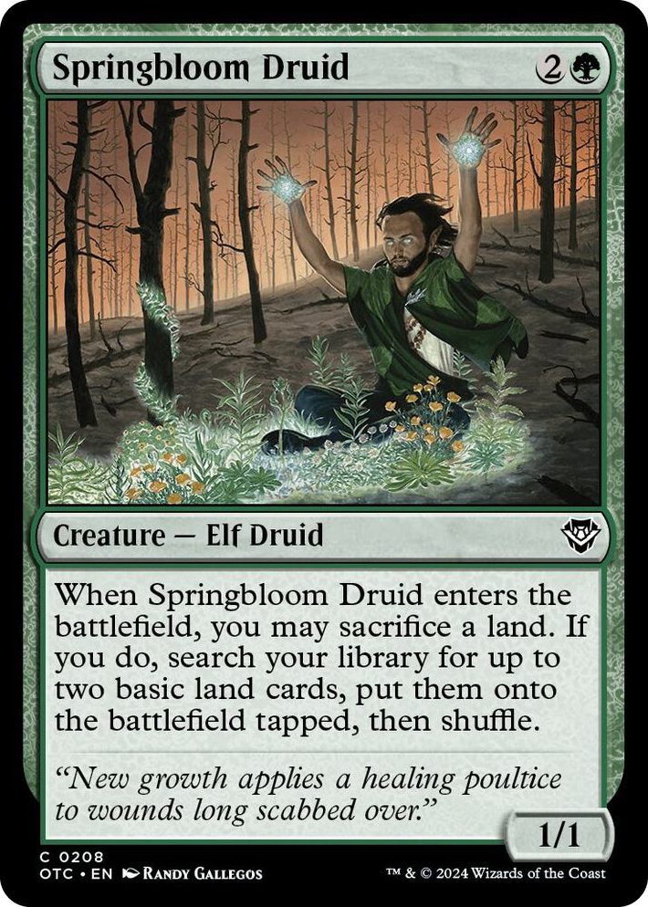0208 Springbloom Druid C Commander: Outlaws of Thunder Junction