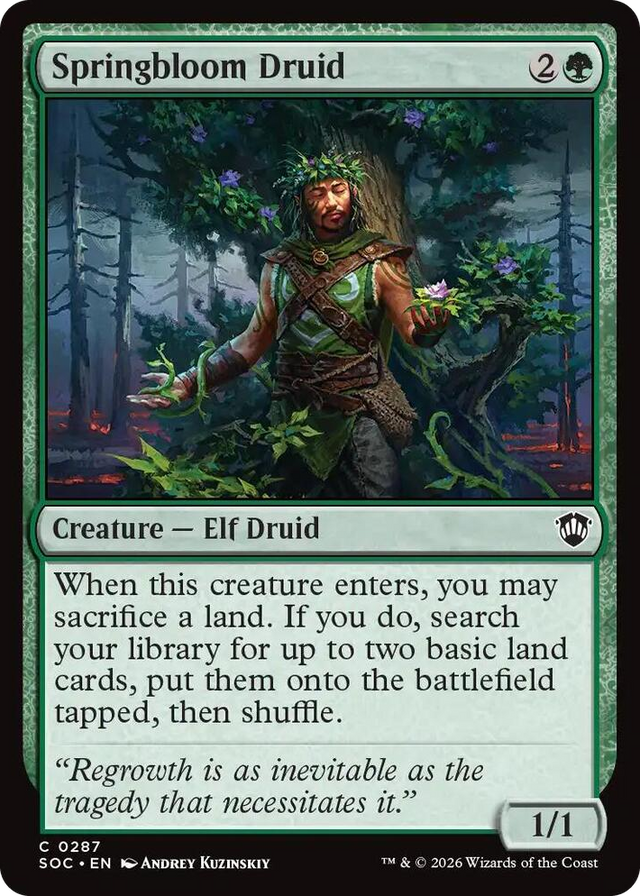 0287 Springbloom Druid C Commander: Secrets of Strixhaven
