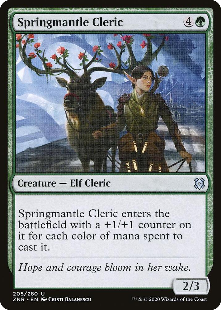 0205 Springmantle Cleric U Zendikar Rising