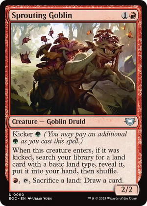 0090 Sprouting Goblin U Commander: Edge of Eternities