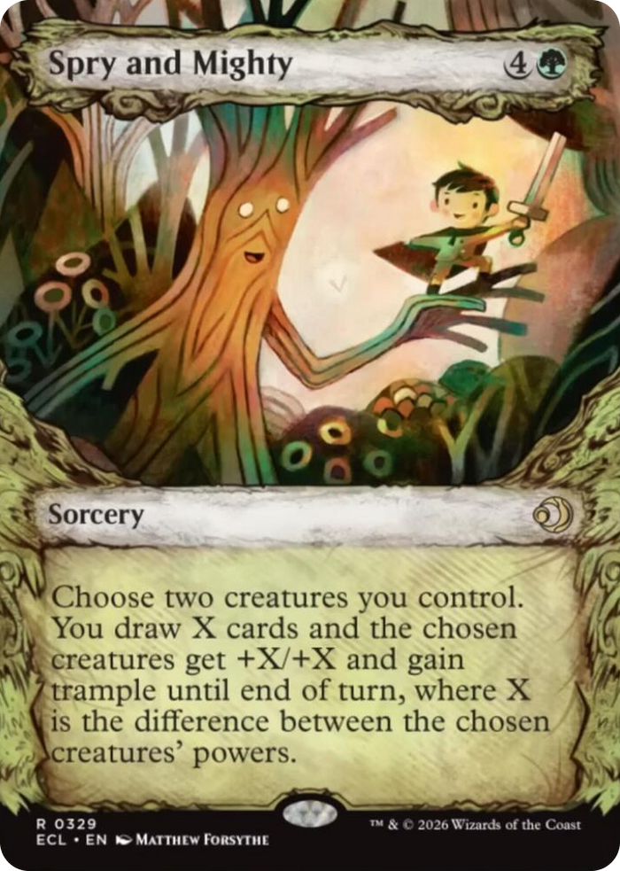 Spry and Mighty (Showcase) #329 R - Lorwyn Eclipsed Pokemon card