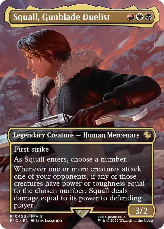 0453 Squall, Gunblade Duelist (Borderless) R Commander: FINAL FANTASY