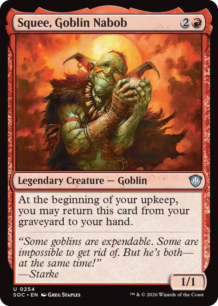 Squee, Goblin Nabob #254 U - Commander: Secrets of Strixhaven Pokemon card