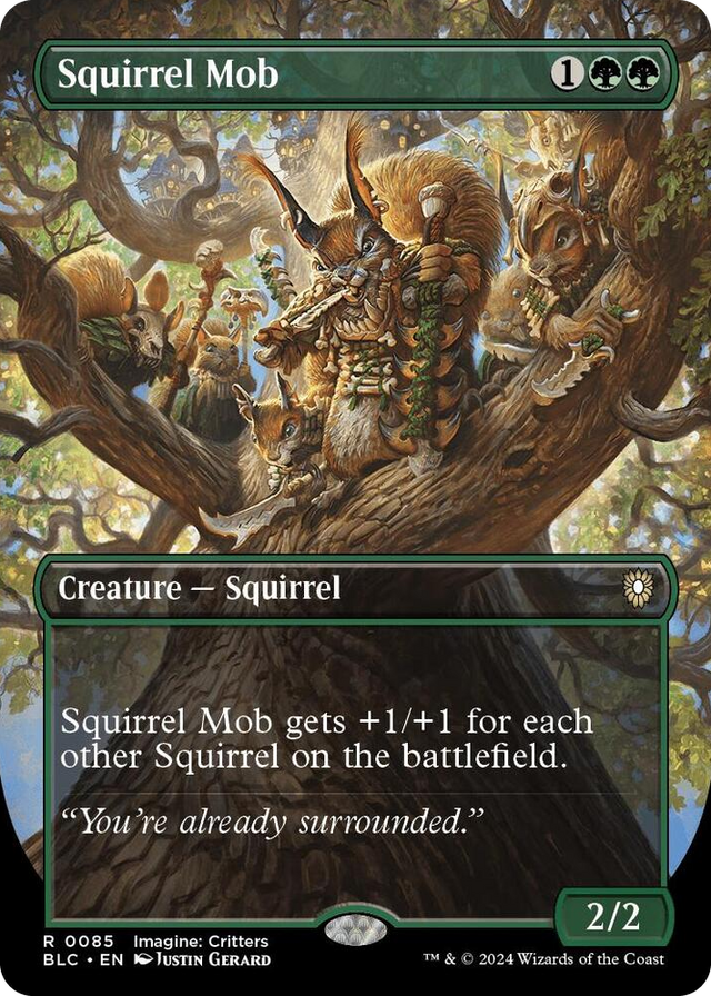 0085 Squirrel Mob (Borderless) R Commander: Bloomburrow