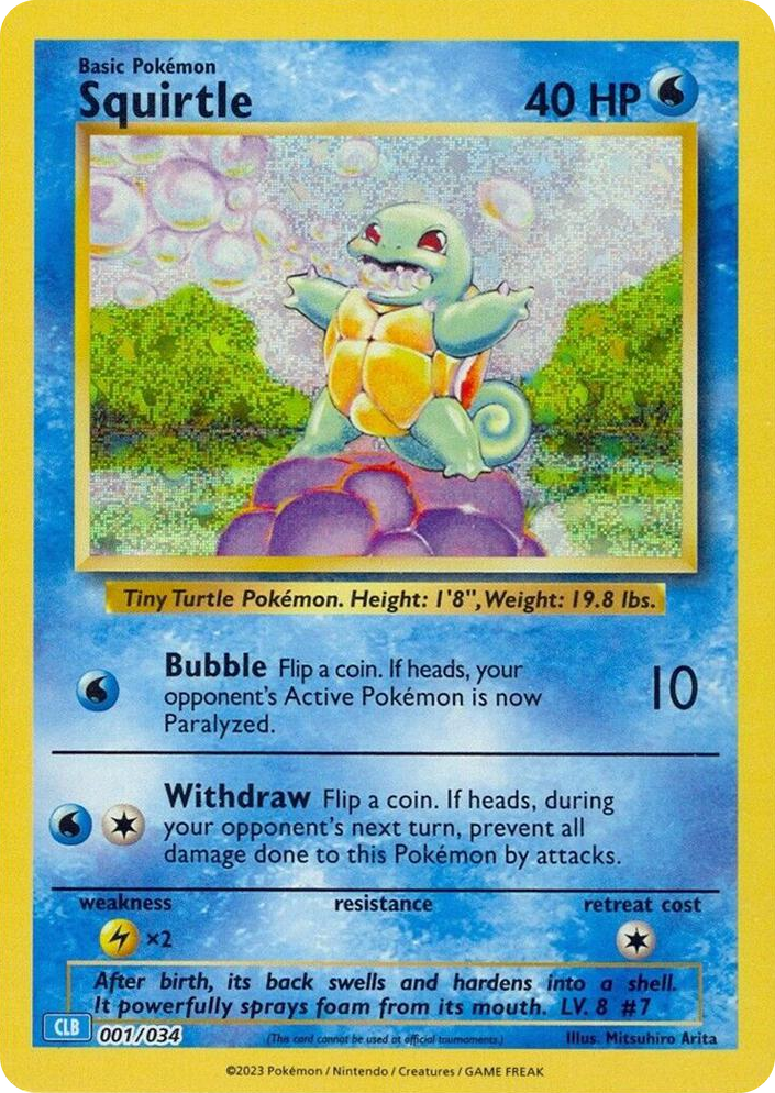 0001 Squirtle Classic Collection Trading Card Game Classic