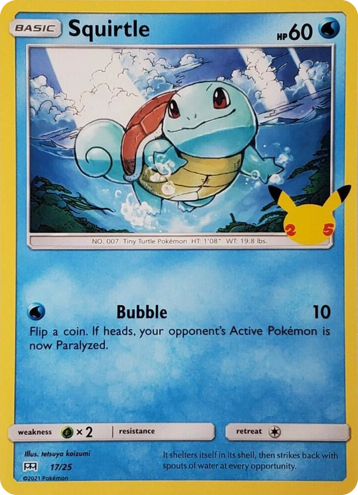 0017 Squirtle Promo McDonald's 25th Anniversary Promos