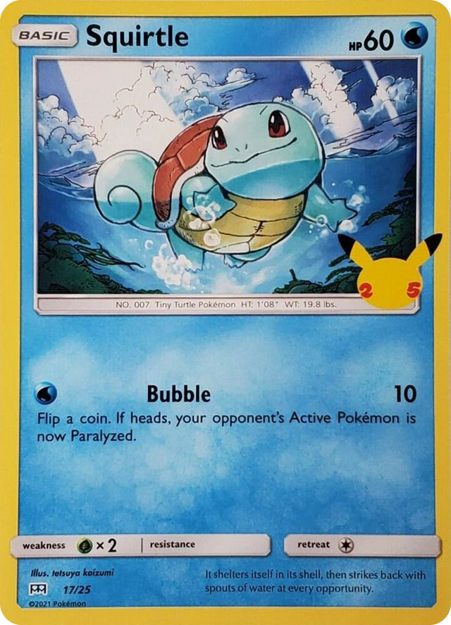 0017 Squirtle Promo McDonald's 25th Anniversary Promos