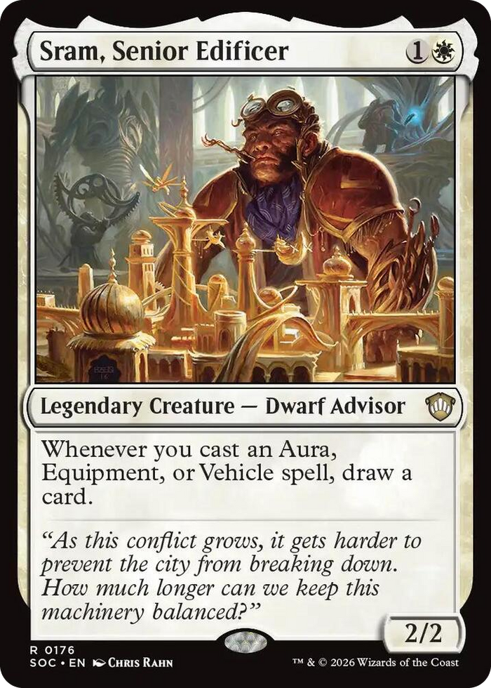 Sram, Senior Edificer #176 R - Commander: Secrets of Strixhaven Pokemon card