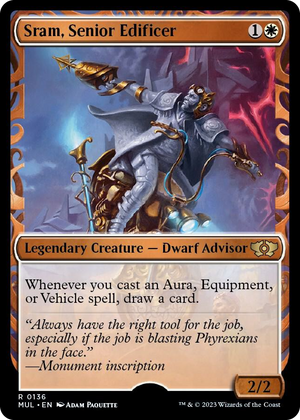 0136 Sram, Senior Edificer (Halo Foil) R March of the Machine: Multiverse Legends