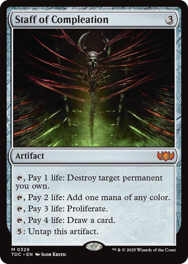 0326 Staff of Compleation M Commander: Tarkir: Dragonstorm