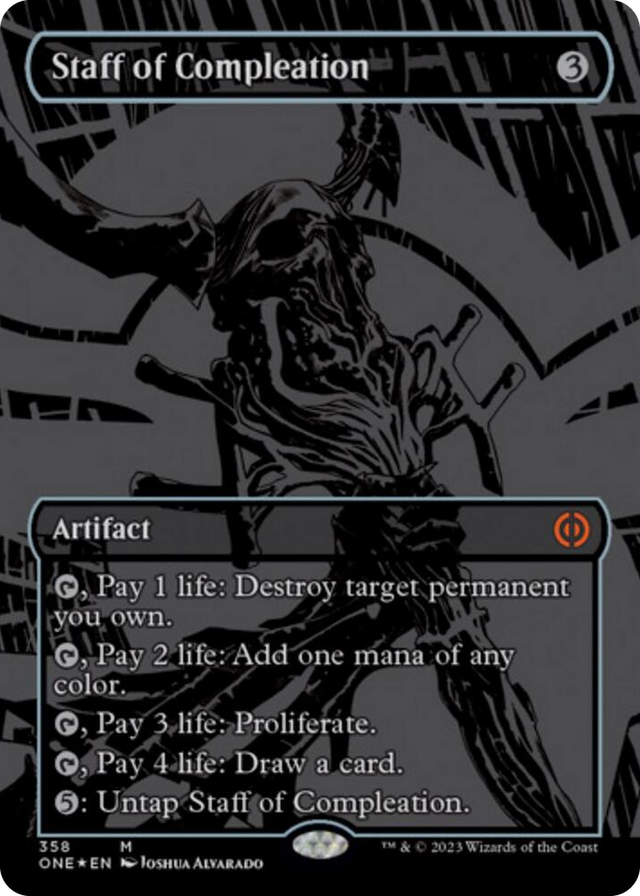 0358 Staff of Compleation (Oil Slick Raised Foil) M Phyrexia: All Will Be One
