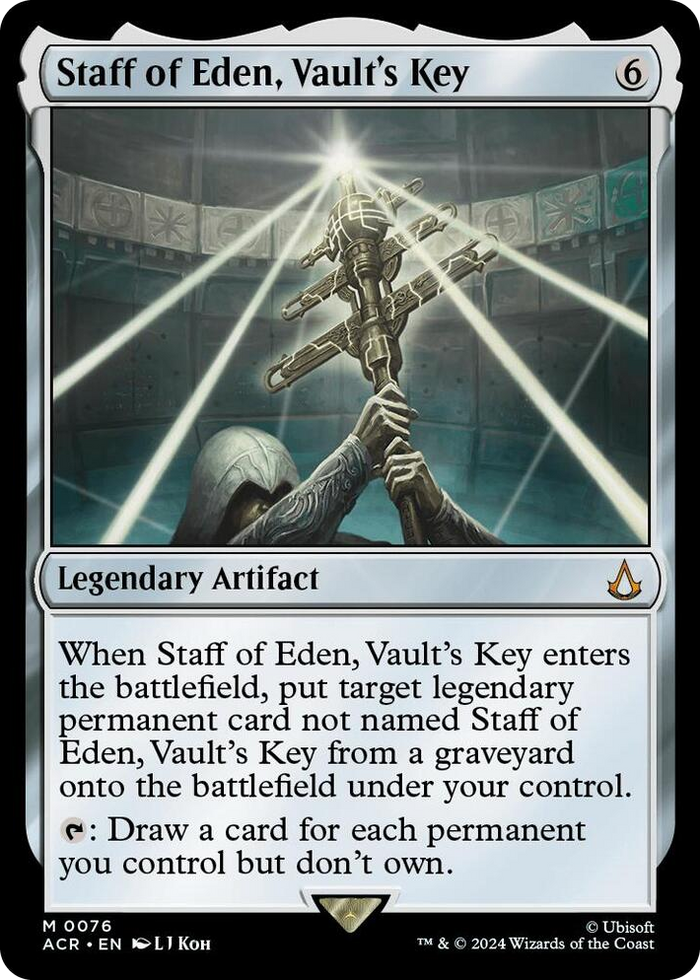 Staff of Eden, Vault's Key #76 M - Universes Beyond: Assassin's Creed Pokemon card