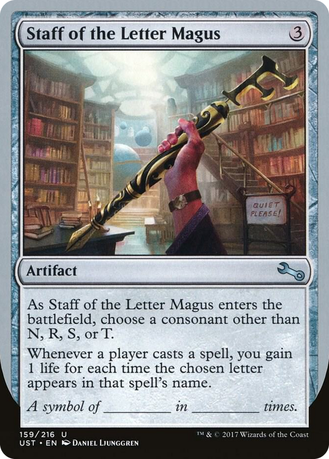 0159 Staff of the Letter Magus U Unstable