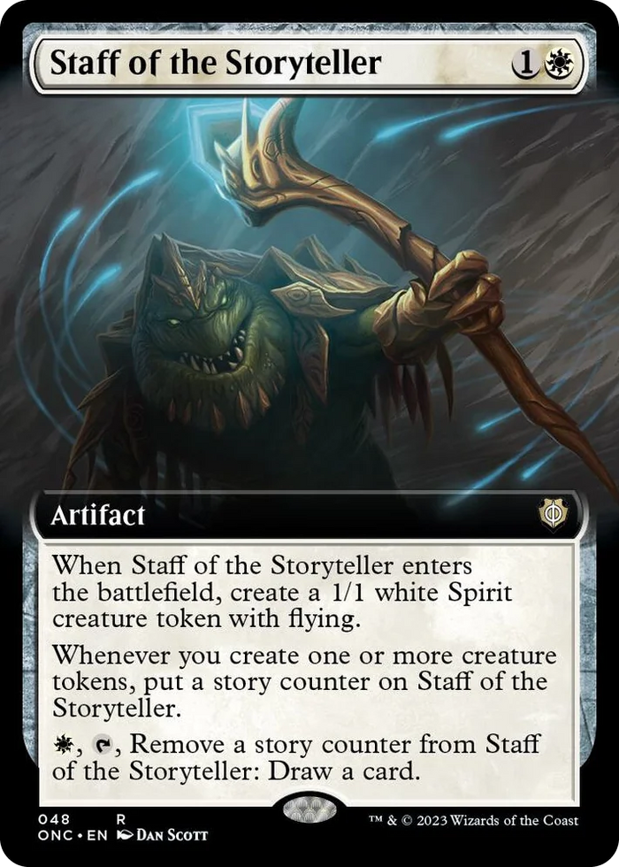 0048 Staff of the Storyteller (Extended Art) R Commander: Phyrexia: All Will Be One
