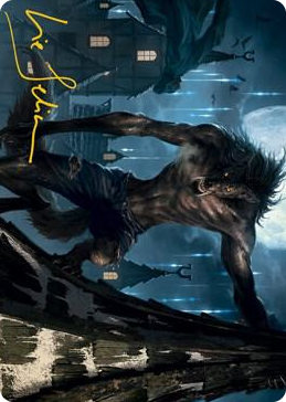 0040 Stalking Predator Art Card (Gold-Stamped Signature) S Art Series: Innistrad: Midnight Hunt
