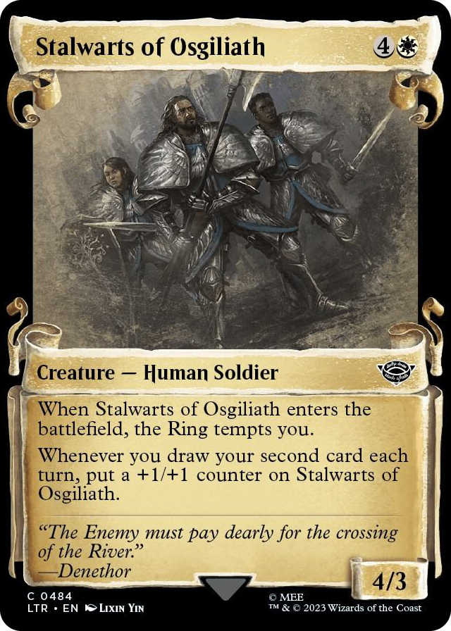 Stalwarts of Osgiliath (Showcase Scrolls) #484 C - Universes Beyond: The Lord of the Rings: Tales of Middle-earth Pokemon card