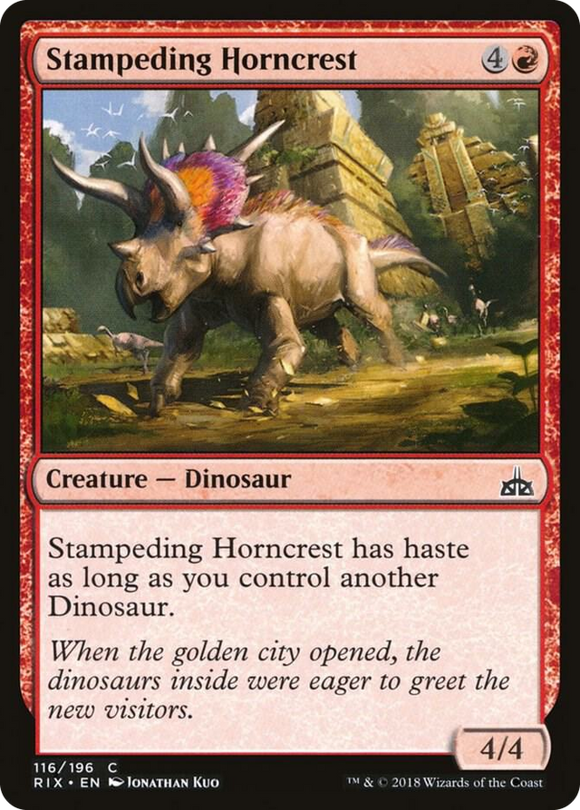 0116 Stampeding Horncrest C Rivals of Ixalan