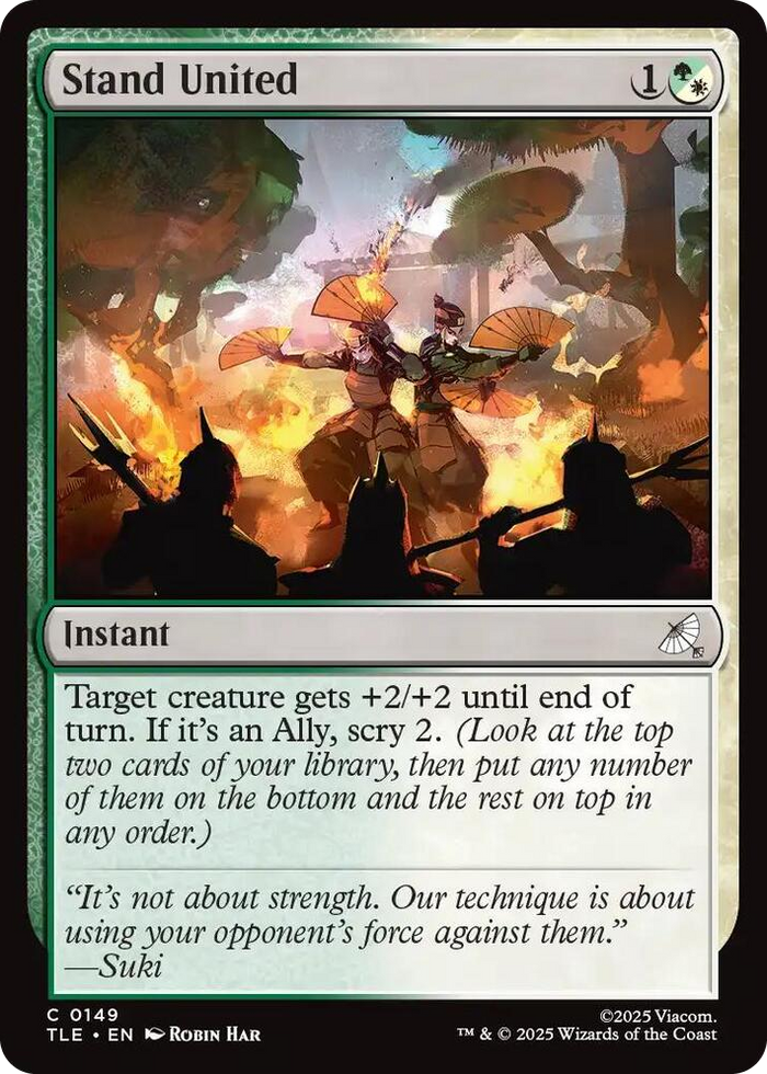 Stand United #149 C - The Last Airbender: Eternal-Legal Pokemon card