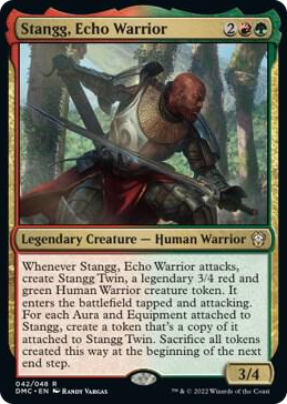 0042 Stangg, Echo Warrior R Commander: Dominaria United