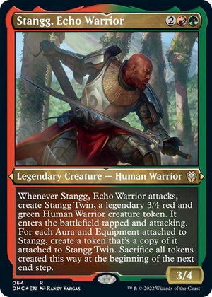 0064 Stangg, Echo Warrior (Foil Etched) R Commander: Dominaria United