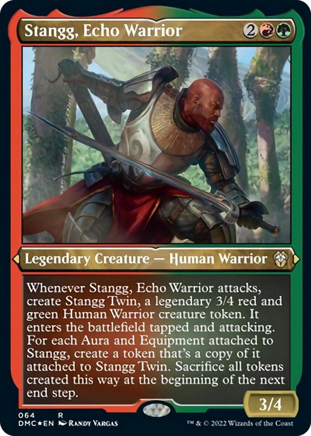 0064 Stangg, Echo Warrior (Foil Etched) R Commander: Dominaria United