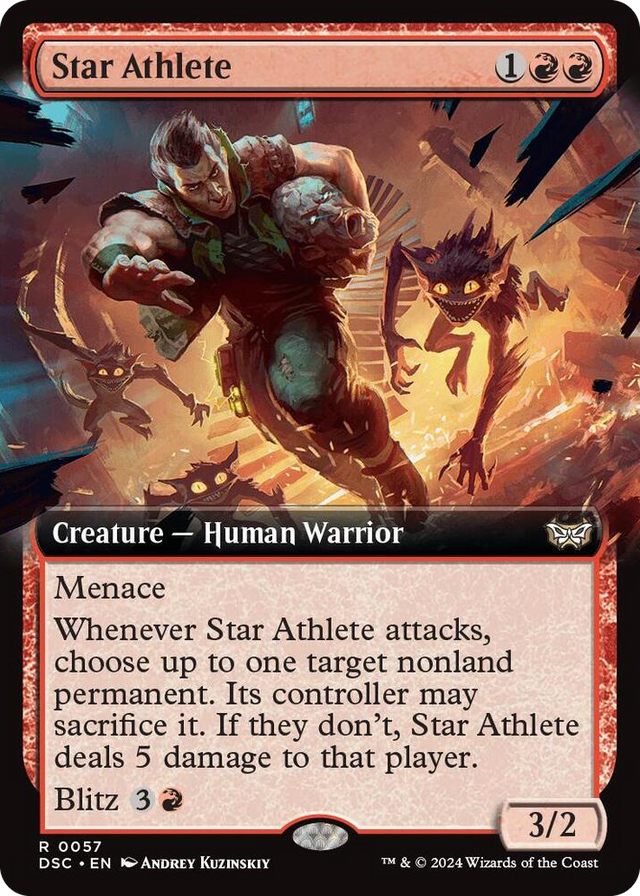 0057 Star Athlete (Extended Art) R Commander: Duskmourn: House of Horror