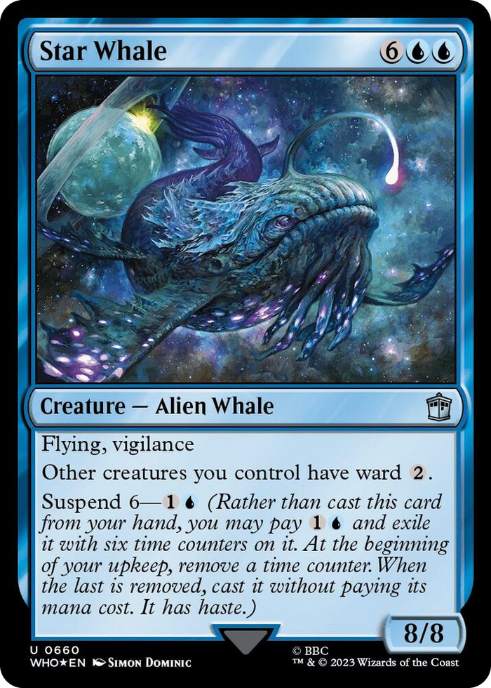 Star Whale (Surge Foil) #660 U - Universes Beyond: Doctor Who Pokemon card