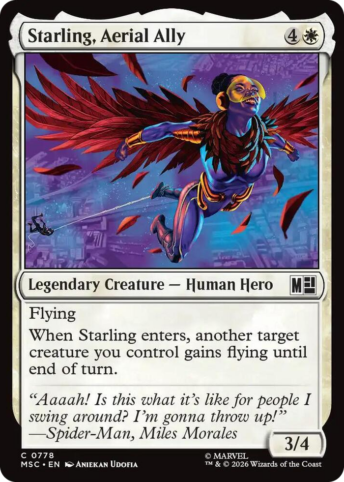 Starling, Aerial Ally #778 C - Commander: Marvel Super Heroes Pokemon card
