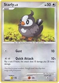 0007 Starly Common DP Trainer Kit: Manaphy & Lucario